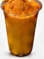 Vaso de crema con helado.